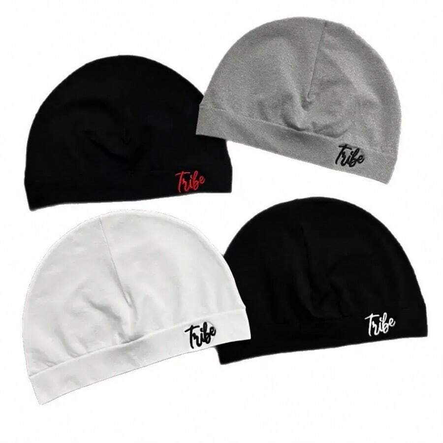 قبعة جمجمة مطبوعة جرافيك، قبعة بيني عصرية للجنسين، موضة الهيب هوب، قبعة محبوكة ناعمة مرنة، لارتداء اليومي والرياضات الخارجية والسفر والدراجات، تصميم عصري مبسط، طراز حضري أنيق، إكسسوار أساسي لفصل الشتاء - حرف C مزدوج - مشاهدة 1