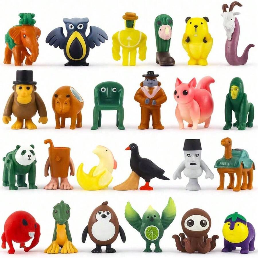 Pack De 24 Figuras Brainrot Italianas – Animales De Corazón, Tung Tung Sahur Y Tralala Con 72 Cartas – Colección Locamente Divertida Para Regalar