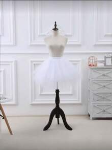 A Women's White, Black, Red, Lake Blue, Rose Red, Orange, Fluorescent Green, Fluffy Style Tutu Dress, Asymmetrical Half Skirt, Petticoat, Princess Dress, Puffy Dress, Multi-Layer Gauze Dress, Boneless Short Skirt, Support. Suitable For Festival Stage, Banquet, Performance Dress, Cosplay Decorative Dress, Dance Dress, Festival Decorative Dress, Wedding Bride And Bridesmaid Petticoat - Multicolor - View 24