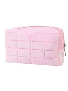 1 szt. Aksamitna kosmetyczka z zamkiem błyskawicznym, damska prosta torba podróżna z zamkiem błyskawicznym, torba plażowa, organizer, uchwyt na szminkę, przenośna kosmetyczka podróżna, duża kosmetyczka podróżna z zamkiem błyskawicznym, wielofunkcyjna torba do przechowywania, niezbędne rzeczy w podróży, niezbędne na rejs, niezbędne rzeczy w akademiku, akcesoria podróżne, akcesoria do domu, odpowiednia do organizacji domu i podróży na świeżym powietrzu, podróże służbowe, wakacje na plaży