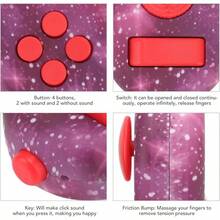 Bloque de Fidget Juguete EDC Juguete para la Ansiedad y el Estrés Juguete Sensorial Juguete para el TDAH y el Autismo Juguete Sensorial Controlador de Fidget (5 y Negro) - Púrpura de 10 estrellas - Ver 5