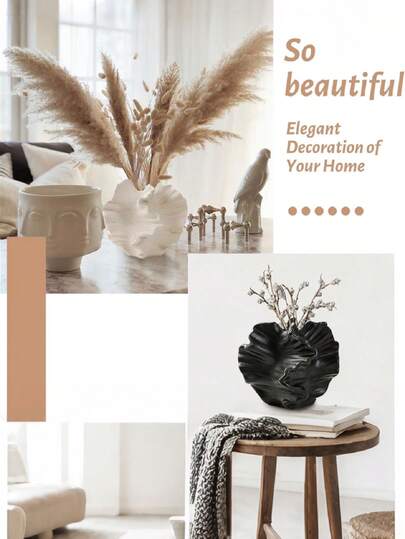 1pc Creative Abstract Vase Home Wit Flower Shaped Reed Vase, Minimalist Sc inavian Boho Moderne Farmho Living Room, Kitchen, Bedroom, Dining Table, Office (Small Size May Be Too Small, Please Choose The Larger If You Mind) Room Glass view 10