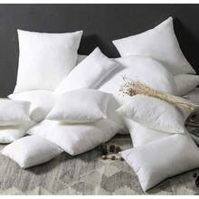 Quilted Cushions, 1 Or 2 Hollow Fiber Filling, Soft, Fluffy Filling, Home And Outdoor Decor For Sofa, Bed, Car, Travel. Various Sizes: 30 X 50, 40 X 40, 45 X 45, 40 X 60, 50 X 50, 60 X 60, 50 X 70. - 白色 - 查看 1