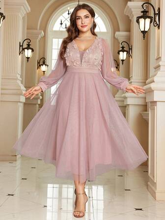 Double Crazy Summer/Autumn Ditsy Floral Elegant Dress, Suitable For Concerts, Parties, Vacations