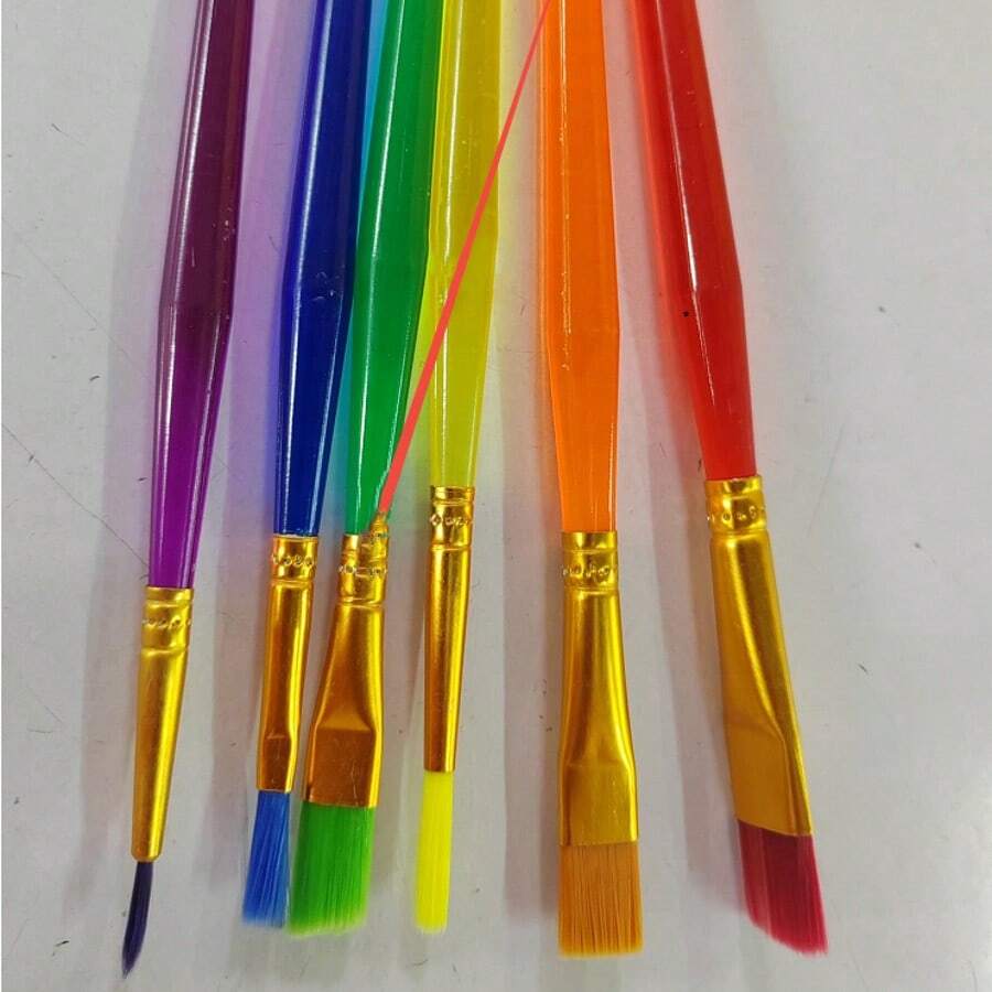 6pcs/Set Cake Brush Fondant Cake Decorating Painting Brush DIY Fondant Baking Pastry Tools Kitchen Accessories - Multicolor - View 1