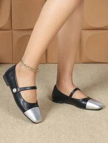 French Style Mary Jane Flats, New Autumn Shallow Leather Shoes For Women