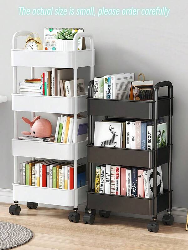 1 Suporte de armazenamento móvel multicamadas com largura de 32 cm/12,6 pol., carrinho multifuncional portátil, suporte para brinquedos infantis, estante minimalista, suporte para lanches, suporte para cosméticos de penteadeira, suporte para utensílios de cozinha