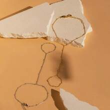 Brățară inelară simplă, Brățară din argint, Lanț simplu de mână din aur, Brățară din aur, Lanț inelar, Brățări cu mănuși și lanț satelit