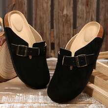 Flat Shoes With Comfort Cork Footbed Shoes For Women Stylish And Versatile Slippers For Outdoor Comfort And Elegance Summer Slides Shoes Sandals For Women Flat Outdoor Walking Travel - 黑色 - 查看 9