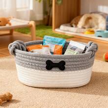 Small Woven Storage Basket, Cute Pet Toy Basket, Desktop Decor Storage Basket, Home Organizer Box, Mini Storage Basket For Entryway, Cosmetics, Keys, Pet Snacks And Toys, Kids Room Clutter And Toy Storage