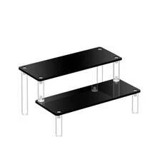 1 kệ đựng đồ trang điểm bằng acrylic, kệ đựng mỹ phẩm nhiều tầng đựng nước hoa, mỹ phẩm chăm sóc da, trưng bày đồ trang điểm, kệ bậc thang chắc chắn được gia cố cho phòng khách, phòng tắm, phòng ngủ, đồ trang trí nhà cửa - màu đen - Xem 15