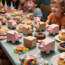 50PCS Small Gift Boxes 2 X 2 X 2 Inches Mini Party Favor Boxes With Blank Tags For Wedding Bridal Shower Birthday Party DIY - Brown - View 3