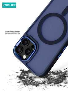 1pc Koolife Skin-Friendly Electroplated Matte Magnetic Protective Case, Anti-Slip Anti-Drop, Skin-Friendly Matte, Ultra-Thin Hard Shell, PC+TPU, Compatible With IPhone 17 ProMax/17/17 Pro/17 Air/16/16 Pro/16 Plus/16 ProMax/11/11 Pro/11 ProMax/12/12 Pro/12 ProMax/13/13 Pro/13 ProMax/14/14 Plus/14 Pro/14 ProMax/15/15 Pro/15 Plus/15 ProMax/16/16 Pro/16 Plus/16ProMax/17/17 Pro/17 Plus/17 ProMax,GIF-FOR-YOU - 藍色 - 查看 5