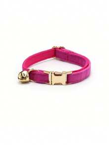 Velvet Zinc Alloy Cat Collar With Bell, Soft Cute Handmade Mini Cat Collar