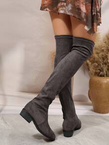 2025 Autumn/Winter New Over-The-Knee Boots, Women's Long Boots, Knight Boots, Boots, Elastic High Tube Boots