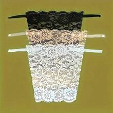 1pcs Elegant Floral Lace Bra Inserts - Light Leakage Prevention & Anti-Glare Shield Pads, 100% Polyester Comfortable Solid Color Lingerie Accessories For Women, 3 Colors (Beige/Black/White), Machine Washable Underwear - Beige - View 2