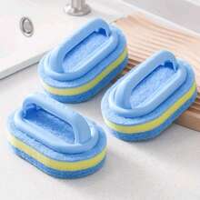 1/3/5pcs With Handle, Multifunctional Cleaning Brush, Can Be Used For Bathroom, Bathtub And Tile Cleaning Brush, Dishwashing Sponge Brush, Pot Brush, Durable Cleaning Sponge, Strong Decontamination, Cleaning Supplies, Powerful Bathtub, Tile And Kitchen Brush, Durable Cleaning, Is A Small Artifact For Home Cleaning