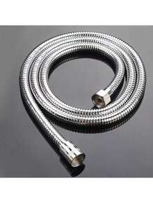 1 pieza Manguera de ducha de acero inoxidable de 59 pulgadas, tubo de entrada de agua multifunción antitorsión, plateado