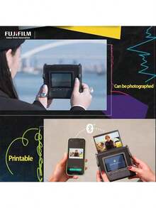 FujiFilm Cameră instantanee de format lat WIDE EVO cu imprimare wireless Bluetooth pentru telefonul mobil, moduri duale de fotografiere, ieșire instantanee HD, performanță portabilă acasă și o cutie cadou în ediție limitată aniversară de 75 de ani a Snoopy.