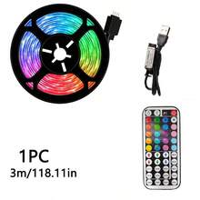 1条1米/2米/3米/5米/10米/15米/20米RGB LED灯带，带音乐同步和定时模式，适用于卧室、游戏室、客厅、厨房、舞蹈室、派对装饰、节日礼物、圣诞装饰 - 彩色 - 查看 13