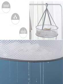 The Clothes Drying Rack Is Foldable. It Is A Mesh Clothes Drying Rack That Saves Space For Drying Sweaters. It Is A Laundry Rack With Internal Fixation, Suitable For Clothes, Towels, Underwear, Indoors And Outdoors. - Multicolor - View 9