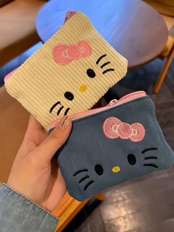 Sanrio 1 Hello Kitty Cartoon Cute Short Wallet, A Portable Multi-Functional Washbasin Bag, A Coin Purse, Is Easy To Carry And Suitable For Storing Small Items Such As Loose Change And Bank Cards At Home, During Travel, While Shopping Or Having A Picnic. It Is Ideal For Giving As A Gift At Christmas, Birthday Parties, Halloween, Mother's Day, Valentine's Day, And As A Gift For Friends During Holidays