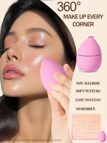 50/1 Piece Makeup Brush Set, Includes 25 Makeup Brushes, Powder Brush, Blush Brush, Highlighter Brush, Eyeshadow Brush, Lash Comb, Eyeliner Brush, Contour Brush, 4 Makeup Sponges, 4 Triangle Foundation Sponges, 5 Mini Makeup Sponges, 3 Mini Finger Puff, 3 Makeup Blender Sponges, 1 Makeup Brush Cleaning Bowl, 1 Eyelash Curler, 1 Waterproof Portable Makeup Storage Bag, 1 Headband + 2 Wristbands, Makeup Tool Kit, Multiple Styles