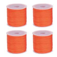 4 Rolls 50m/1968inch Silky Satin Cord Nylon String 0.8 Mm Chinese Knotting Cord, Nylon Beading Thread For Bracelets, Necklaces, Wind Chime, Macrame Crafts, Drawstring Bags, Multicolor Beading String(Random P)