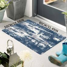 Modern Abstract Blue Area Rug - Machine Washable, Non-Slip Backing, Soft Polyester Material, Rectangular, Suitable For Living Room, Bedroom, Dining Room Decor - Multicolor - View 11