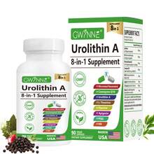 Gwynne Urolithin A 1000mg Complex Supplement 90 Cápsulas,con Nr, Resveratrol, Coq10, Pqq Y L-theanine Apoyo A La Energía Mitocondrial Y Celular - Otros - Ver 1