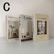 3件套仿书装饰、豪华装饰书、客厅装饰、家居装饰、咖啡桌书籍、现代时尚装饰书、可堆叠展示书、酒店装饰、礼品 - 极简主义仿书装饰、北欧家居装饰书、咖啡店装饰、展厅桌面仿书、展厅摄影道具仿书 - 3PCS - 查看 6