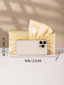 缎面蝴蝶形手拿包、晚会包 - 金色 - 查看 7