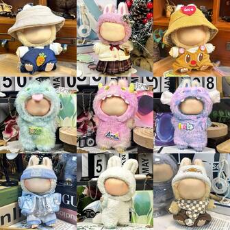 6.69 英寸娃娃服装，与 兼容，1 套配件 - 时尚渔夫帽、上衣、背带裤套装、连体裤，适合 6.69 英寸娃娃，可爱的 BuLabu 配件可供玩耍和展示（不含娃娃）