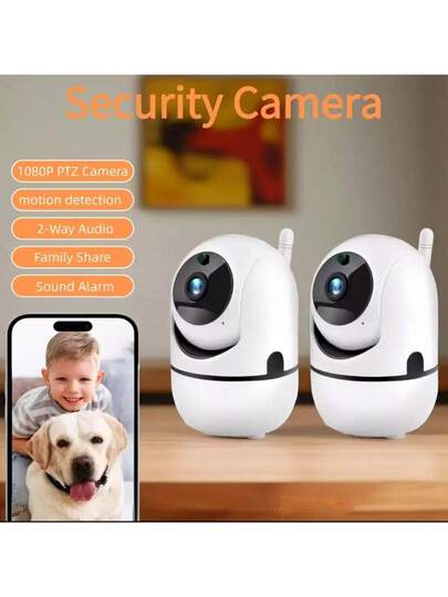 1pc/ 2.4G WiFi Security Camera AI, 360° View, Remote Monitoring, Two Way Audio, Mobile App Control Ideal Home Business Security, Indoor/Outdoor Surveillance view 4