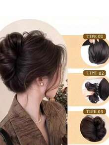 1pc Pompadour Hairstyle Hairpiece With Clips For Young Ladies With Flower-Shaped Top And High Crown For Increased Hair Volume And Decorative Accessory Winter Claw Clips Elegant Hair Clips Fashion Hair Clutch