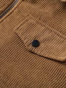 男士法兰绒加厚棉羊毛夹克 - 2025新款 - 灯芯绒冬季男士羽绒服