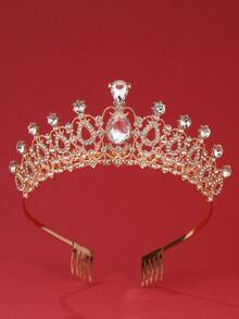 تيجان بلورية للنساء والفتيات الأميرات، تاج أنيق مع مشط للنساء، شريط رأس للعروس وحفلات الزفاف والحفلات الرسمية