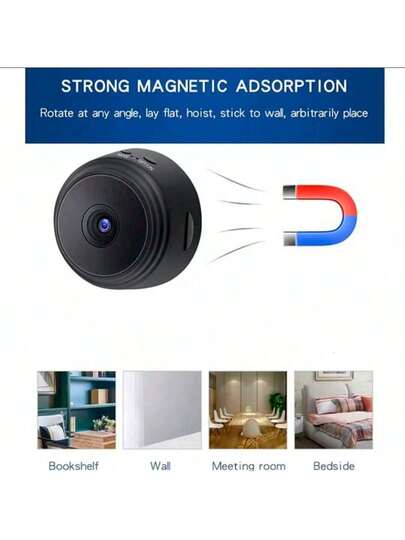 1pc/ Mini Wireless WiFi Security Camera, 2.4GHz, USB/Battery Powered, Portable Indoor/Outdoor Monitoring Home, Office, Car, Pets, Motion Detection, Night Vision, view 6