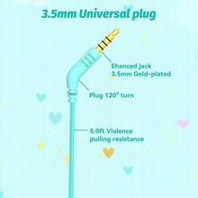 Auriculares para niños V1, auriculares estéreo plegables sin enredos 3,5mm ajustables en la oreja para niños para la escuela/niños/niños/adolescentes/niños/niñas//Tablet//teléfonos/Viajes/avión (verde) - Autocaravanas verdes - Ver 7