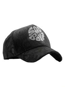 Gorra Barbas Hats B Star Gold Rose Original Negro Ajustable Liso - Negro - Ver 2