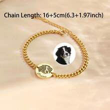 Customized Pet Portrait Bracelet Pet Portrait Custom Bracelet For Dog Lovers Bracelet With Engraved Cat Portrait Pet Memorial Gift Personalized Gift For Pet Lovers, Anniversary Gift