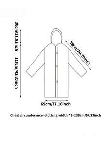 EVA Fashionable Leopard Print Rain Poncho - Lightweight, Portable, All-Season Raincoat With Adjustable Hood, Long Sleeves, And Side Pockets For Outdoor Activities, Stylish Rainwear, Raincoat, Leopard Print Cape, Poncho, Premium Rainwear,Spring Summer Picks,Brides Maid Gifts,Room,Bedroom Decor,Beach,Travel,For Men,For Women,Vacation,Cute Stuff,Mother's Day Gift,Bedroom Decor,Garden,Kitchen Decor,Summer,Beach,Travel Essentials,Room Decor,Squishy,Graduation - Multicolor - View 6