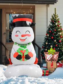2 pièces Ensemble de ballons de bonhomme de neige de Noël debout de grande taille, bonhomme de neige tenant une boîte-cadeau et un ballon de cadeau miniature, convient pour la décoration de fête de Noël, fête de vacances, décoration de thème d'hiver, Joyeux Noël, décoration de jardin, ballon de bonhomme de neige de Noël, fournitures de fête de Nouvel An à la maison