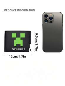 1pc Minecraft New Boy Wallet Junior High School Children's Adult Mc Peripheral Zipper Change Card Package PU Leather Cartoon Character Zipper Business Card Package Ladies Boy's Wallet Coin Wallet Credit Card Card Holder Boy's Wallet Ladies' Wallet Boy's Gift Wallet Mini Wallet Wallet Card Wallet.