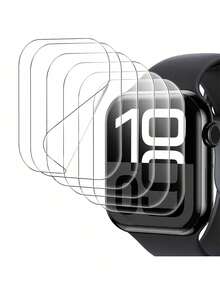 6pcs/Set Hydrogel Screen Protector Film Compatible With Apple Watch 49mm, 45mm, 41mm, 40mm, 44mm, 46mm And 42mm. This Soft Film Is Not Glass, Compatible With Apple Watch Series 10, 9, 8, 7, 6, 5, 4 And SE Accessories. Screen Protection Essentials, Applicable To Daily Shield, Office, Home Watch Screen Protector Watch Cover Watch Accessories Waterproof Shockproof Anti-Fall Anti-Fall Scratch Resistant Anti-Fingerprint Full Cover