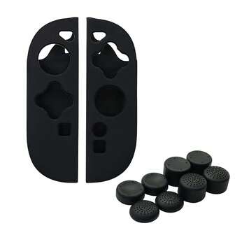 2 st/set silikongreppskydd + 8 st joystickskydd för Nintendo Switch 2, fallskydd, halkskydd, repskydd, svettskydd, förbättrad spelupplevelse