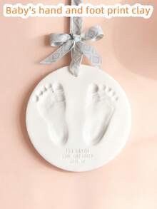 (S Set = 1 Stempelkissen (25g) + 1 Ständer + 1 S Größe runde Form) / (M Set = 1 Stempelkissen (45g) + 1 Ständer + 1 M Größe runde Form) / Set = (S Set + M Set) / Baby's 100. Tag/1. Geburtstag Geschenk, Neugeborenen Wachstums Erinnerung, Baby Handabdruck & Fußabdruck Ton Formset (Ohne Schleife), S Form Durchmesser 9cm, M Form Durchmesser 12cm (Formform zufällig) - Verschiedenfarbig - Übersicht 1