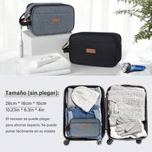 Almacenamiento deéticos Neceser Hombre Maquillaje Neceser de Viaje Impermeable Bolsa de Baño para Hombres negro - Negro - Ver 11