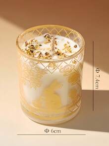 1 pièce Tasse à encens parfumée à la fleur d'osmanthus avec lapin de la mi-automne / Tasse à bougie / Cire végétale / Usage domestique / Parfum sans fumée / Bougie DIY / Cadeau / Mi-automne / Décoration de fête pour Nouvel An / Bougie parfumée pour Nouvel An / Souvenir / Convient comme cadeau pour la famille et les amis / Bougie d'aromathérapie / Convient pour l'anniversaire, la Saint-Valentin ou la Fête des Mères / Nouvel An