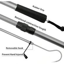 Barra telescópica para pesca gancho acero inoxidable mango aluminio mar - Longitud de expansión gris: 55 pulgadas - Ver 8